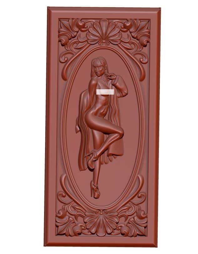 Girl Frame For Cnc Wood Carving Stl File Free Download A000158 (2)