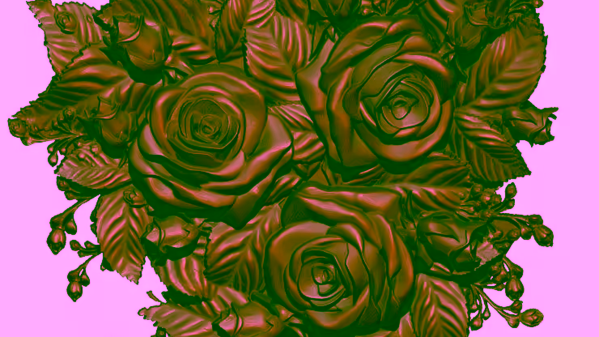 Rose Flower Design For Cnc Wood Carving Stl File Free Download A000155