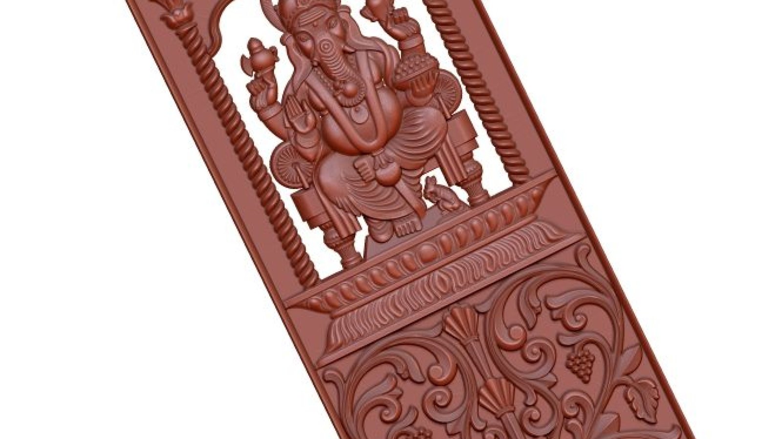 Shri Ganeshah Door Design For Cnc Wood Carving Stl File Free Download – A000135