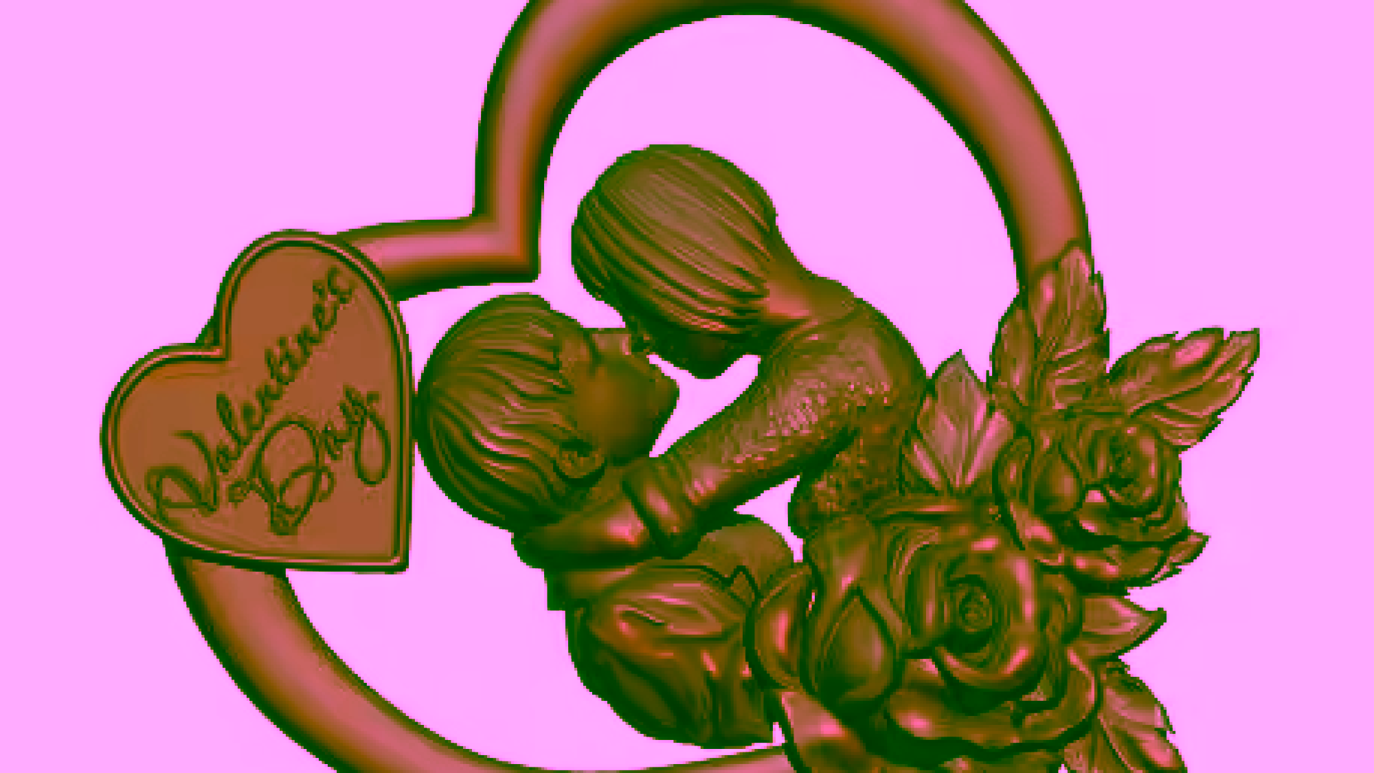 Valentine’s Day Design For Cnc Wood Carving Stl File Free Download A000153