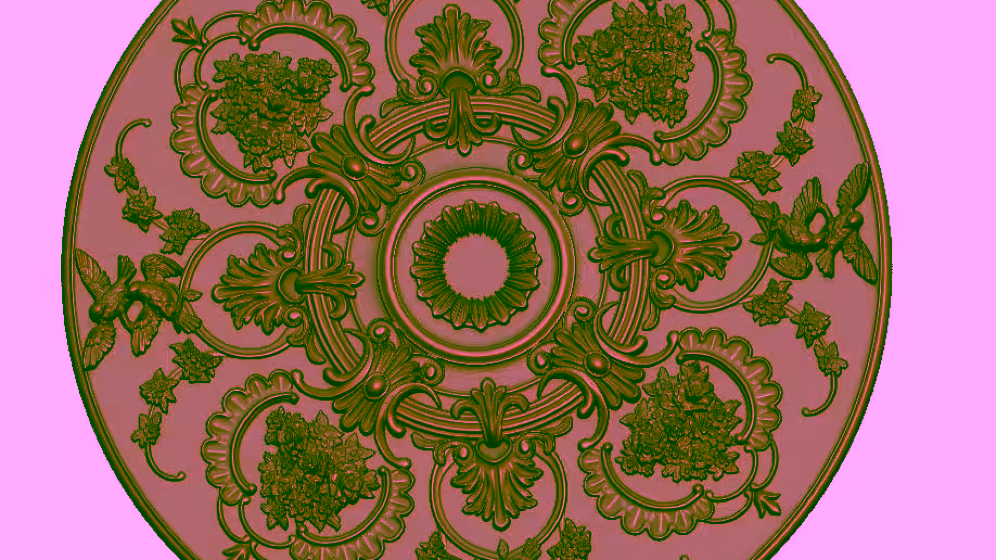 3d Circular Pattern For Cnc Wood Carving Stl File Free Download A000188