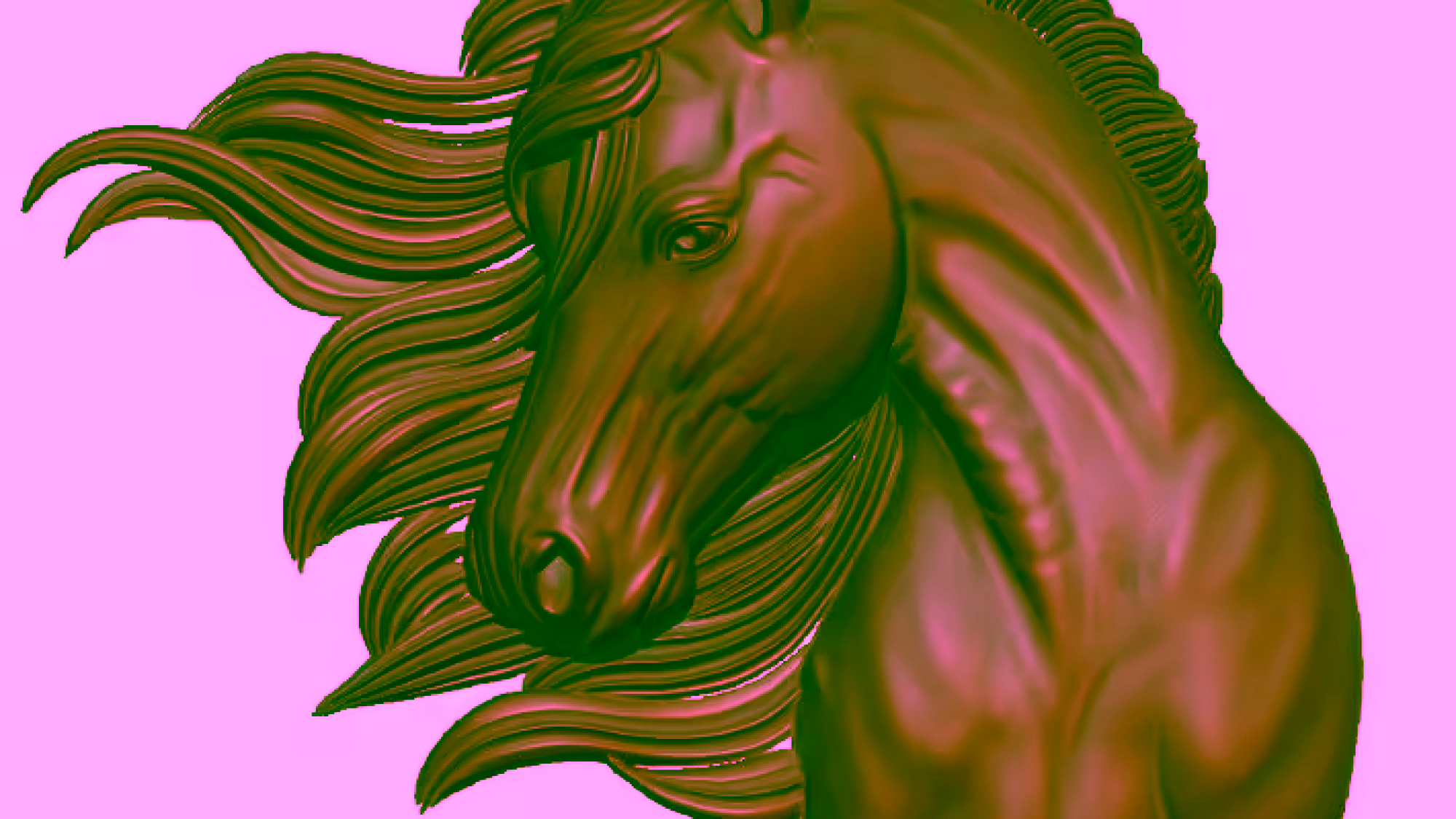 3d Horse For Cnc Woog Carving Stl File Free Download A000168