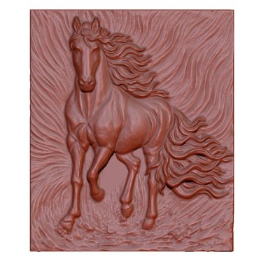 3d Horse Painting For Wood Carving Stl File Free Download A000172