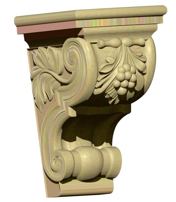 Column Top Design For Cnc Carving Stl File Free Download A000225