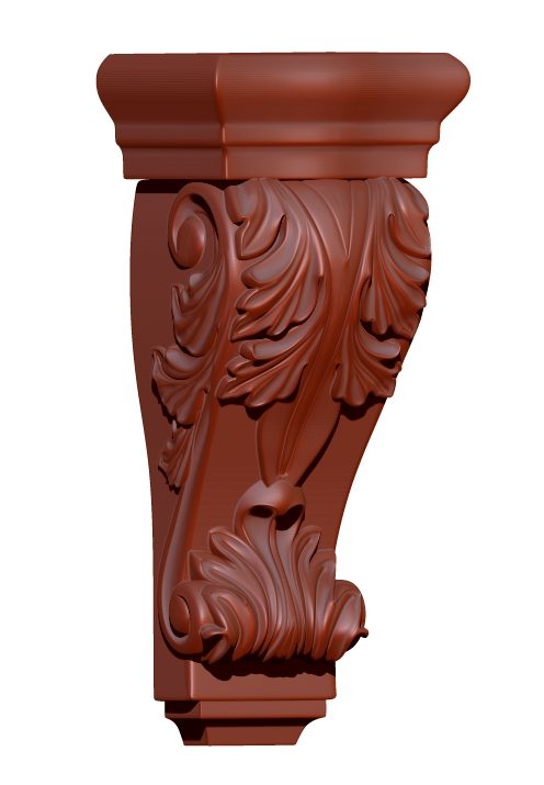 Column Top For Cnc Carving Stl File Free Download A000224