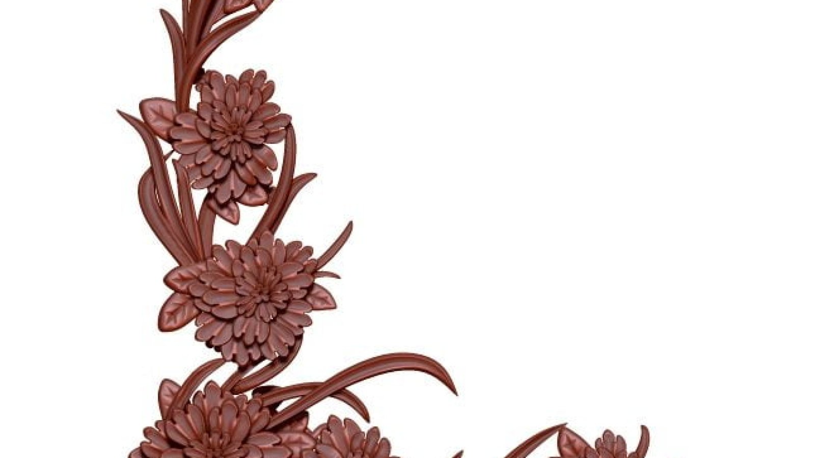 Corner Flower Decor For Wood Carving Stl File Free Download A000208