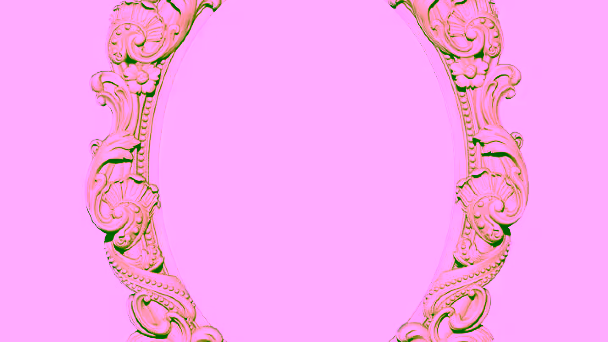 Decorative Mirror Frame For Wood Carving Stl File Free Download A000235