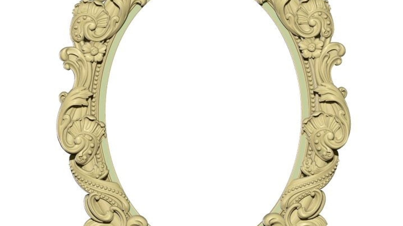 Decorative Mirror Frame For Wood Carving Stl File Free Download A000235