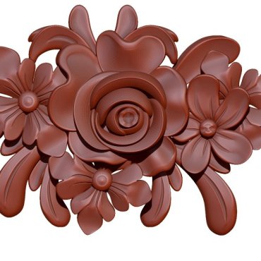 Flower Design For Cnc Wood Carving Stl File Free Download A000162