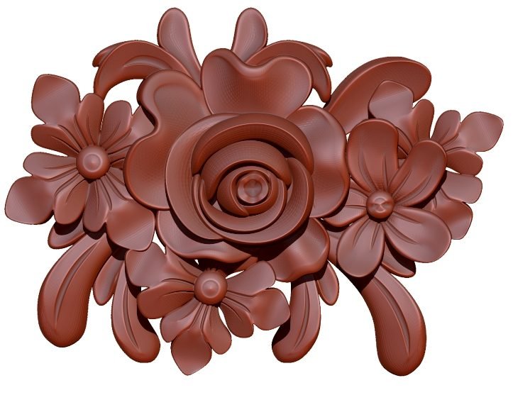 Flower Design For Cnc Wood Carving Stl File Free Download A000162