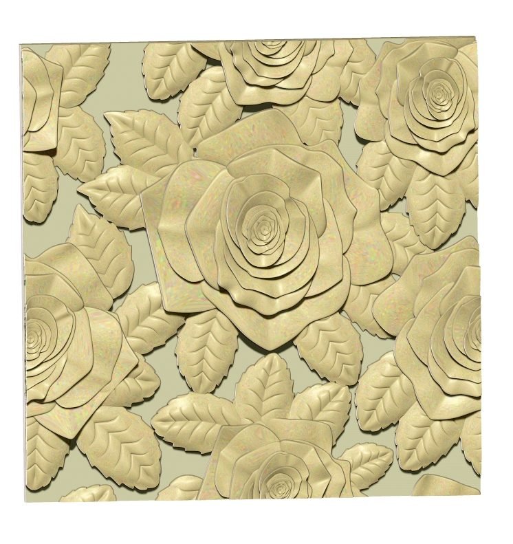 Flower Wall Panel 3d Stl File Free Download A000241