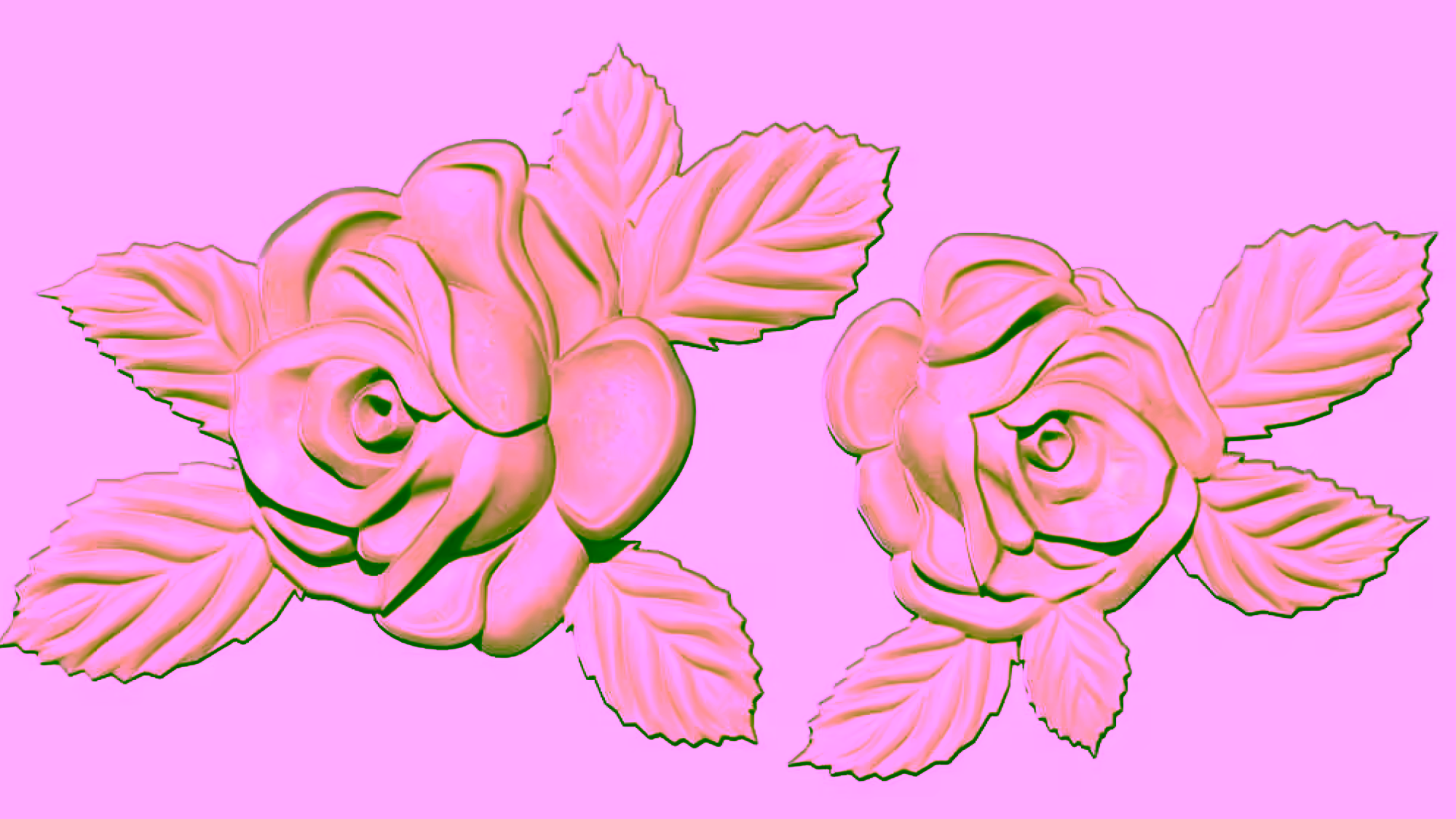 Rose Flower Wood Carving Stl File Free Download A000242