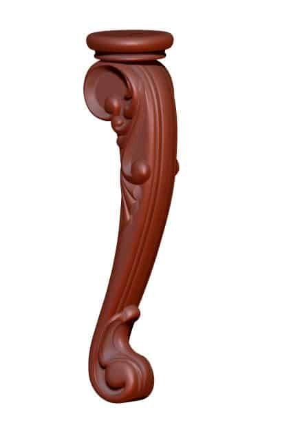 Table Leg Design For Wood Carving Stl File Free Download A000217