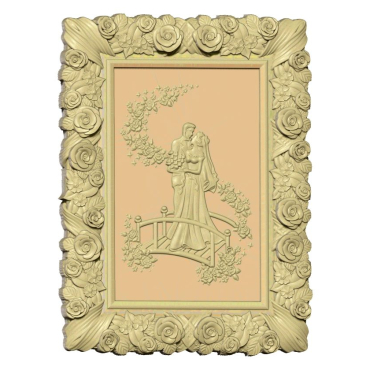 A Couple 3d Art Frame For Wood Carving Stl File Free Download