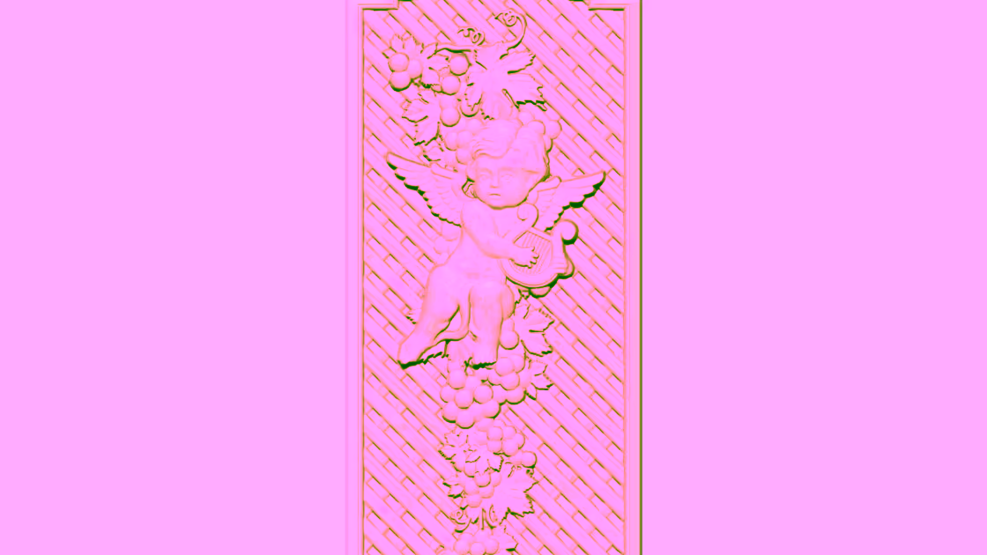 Angel Baby Door Design For Wood Carving Stl File Free Download A000311