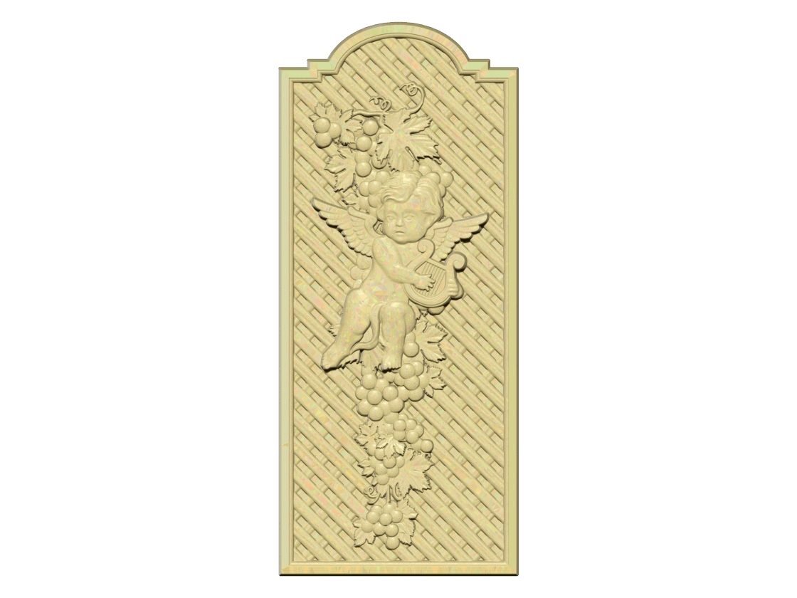 Angel Baby Door Design For Wood Carving Stl File Free Download A000311