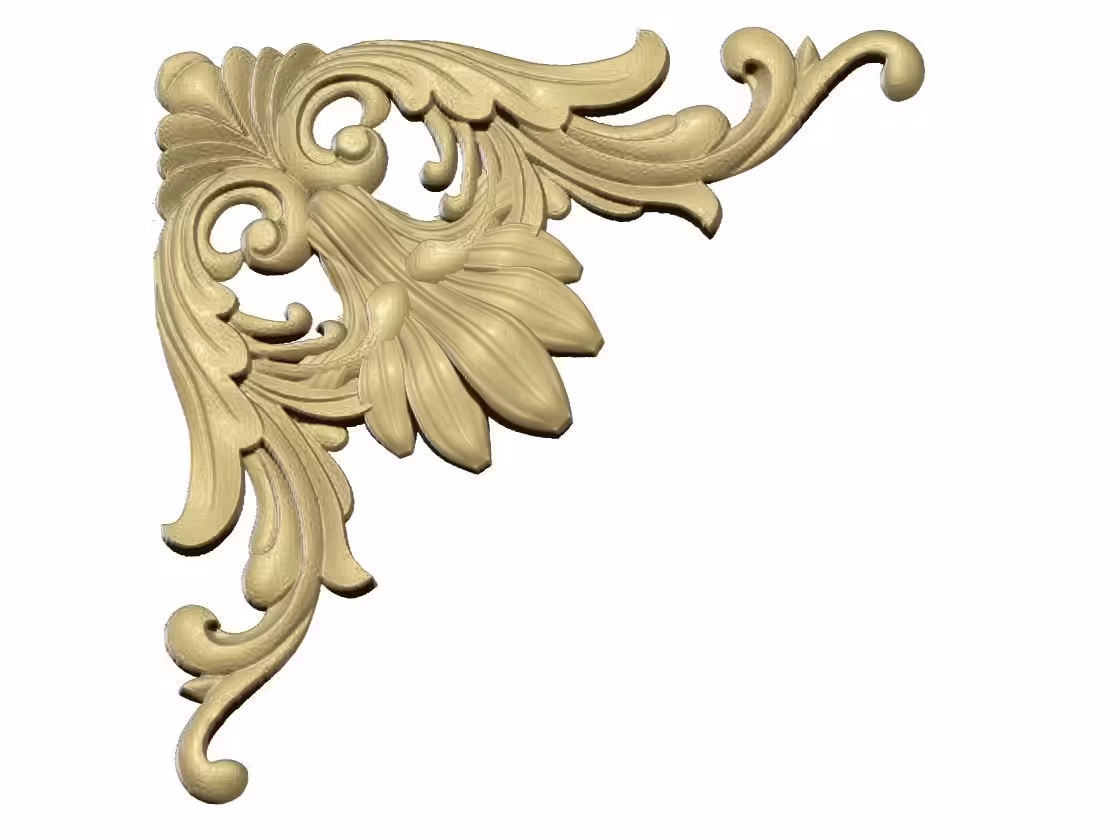 Corner Design For Wood Carving Stl File Free Download A000270