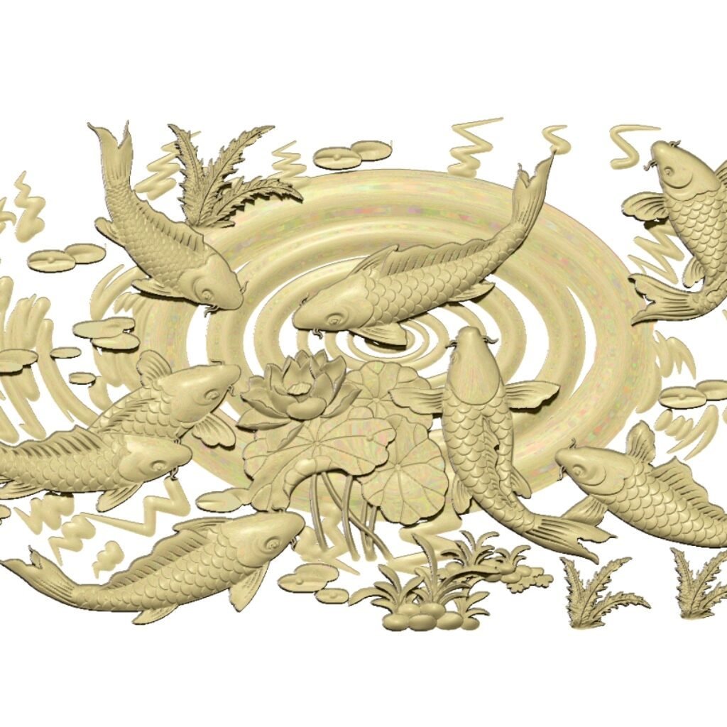 Fish Design For Wood Carving Stl File Free Download A000303