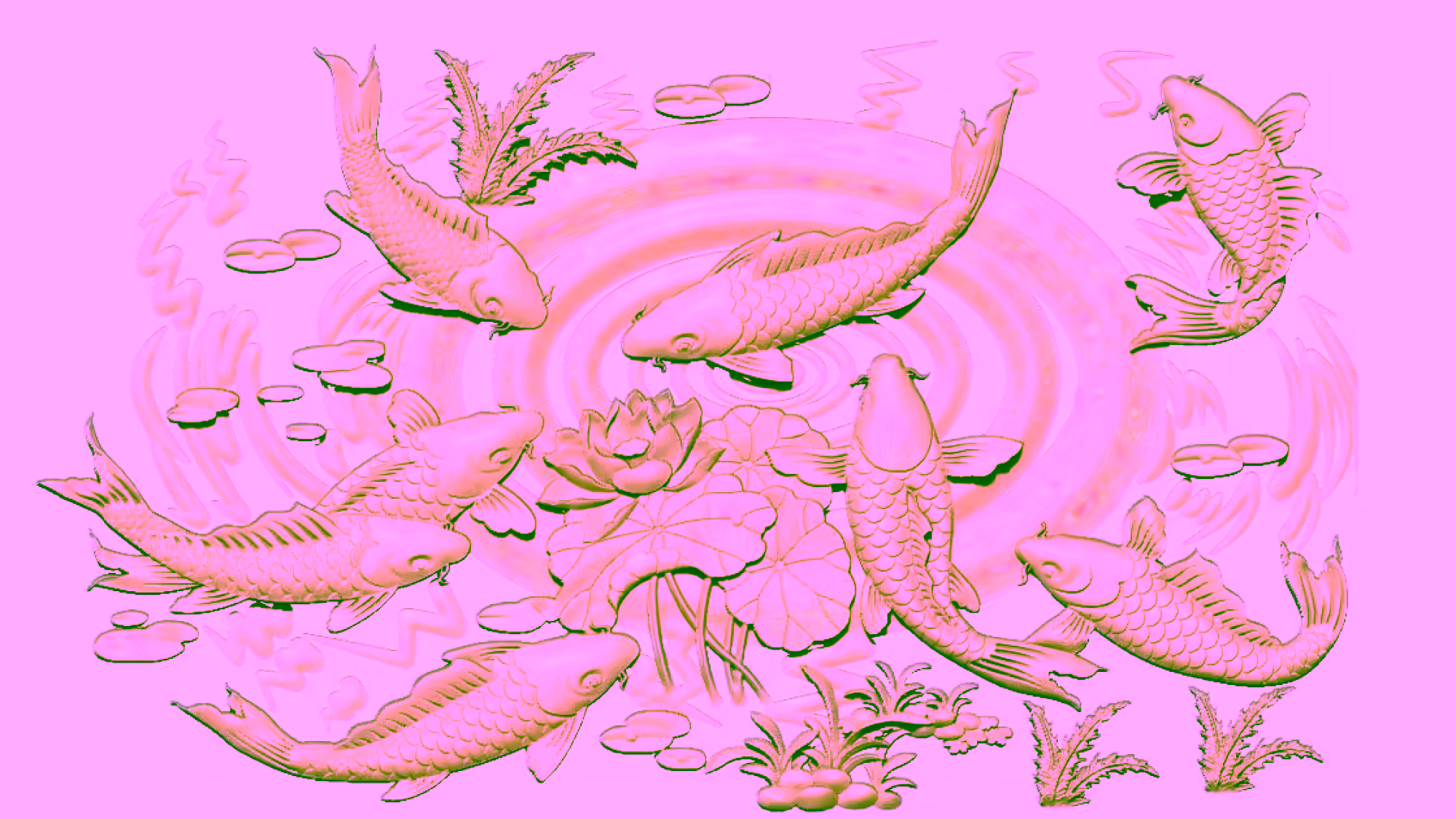 Fish Design For Wood Carving Stl File Free Download A000303