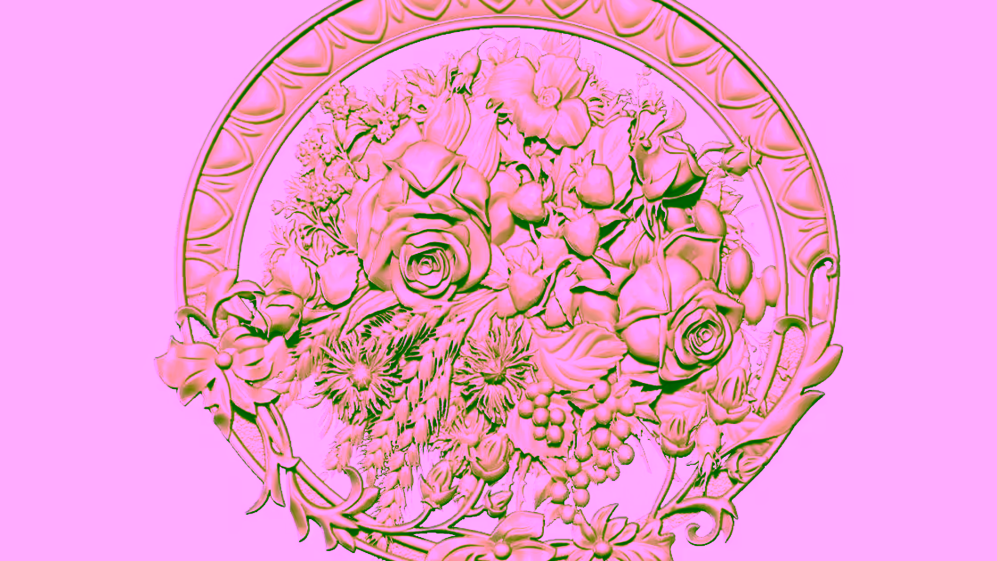 Flower Design For Wood Carving Stl File Free Download A000293
