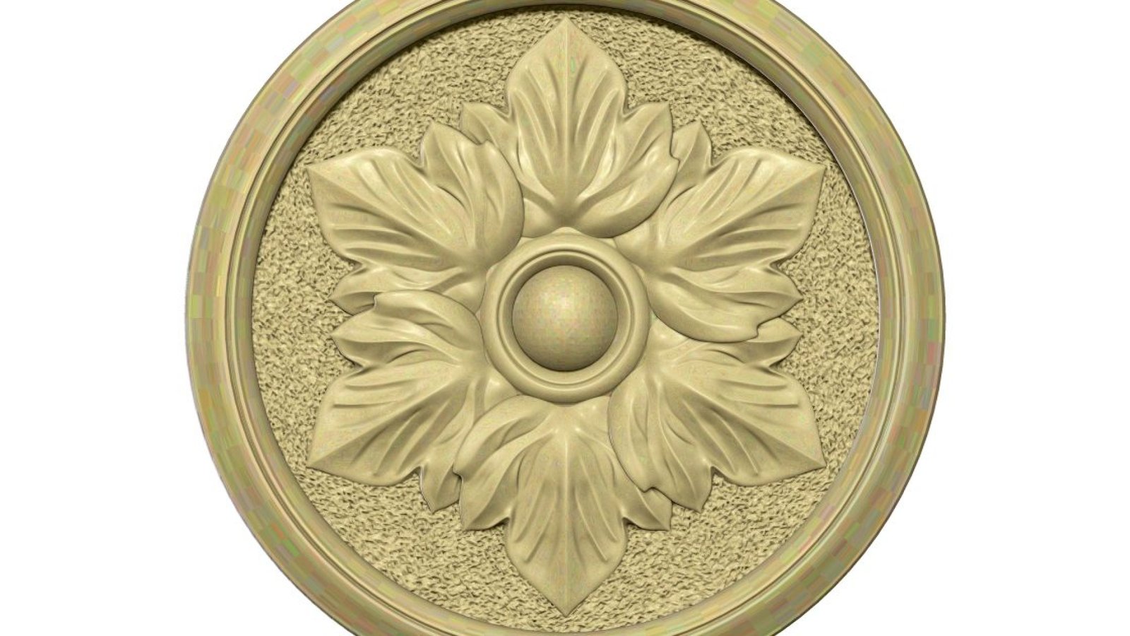 Flower In Circular Frame Stl File Free Download A000278