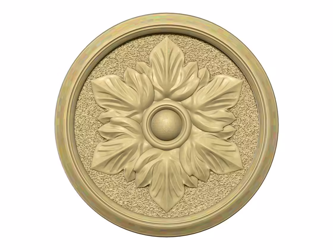 Flower In Circular Frame Stl File Free Download A000278