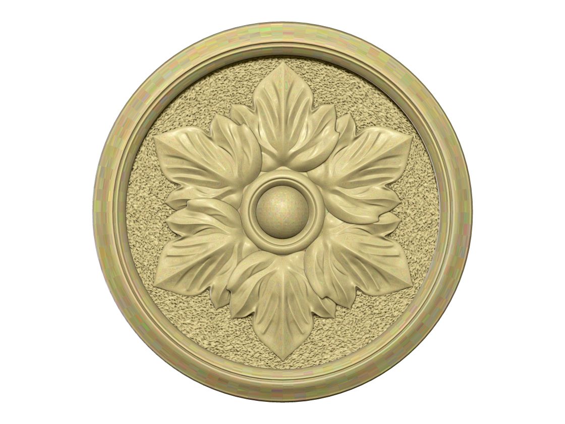 Flower In Circular Frame Stl File Free Download A000278