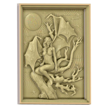 Girl 3d Art Painting Stl File For Wood Carving Free Download A000315
