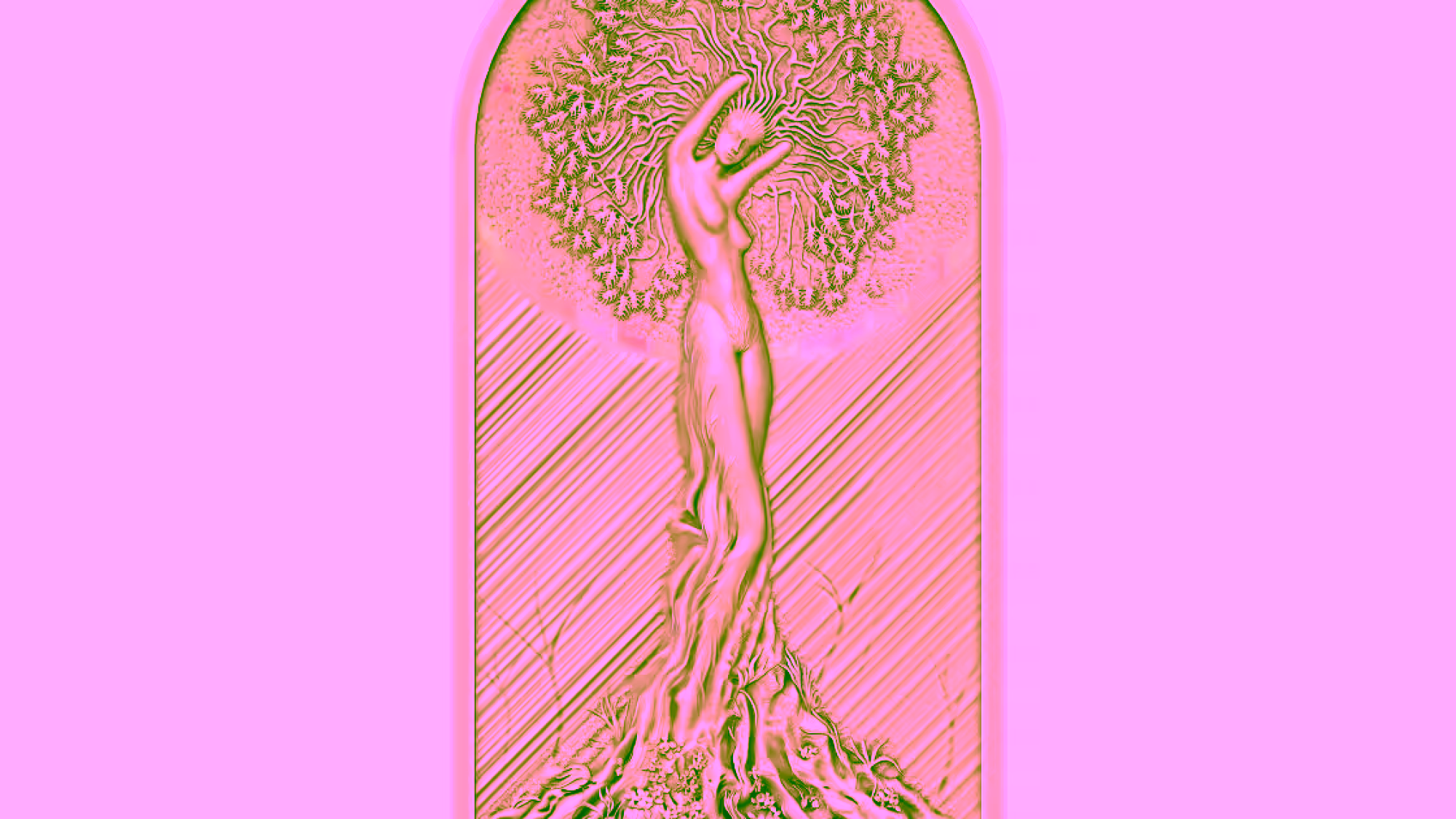 Girl Art Tree Design For Wood Cnc Carving Stl File Free Download A000306