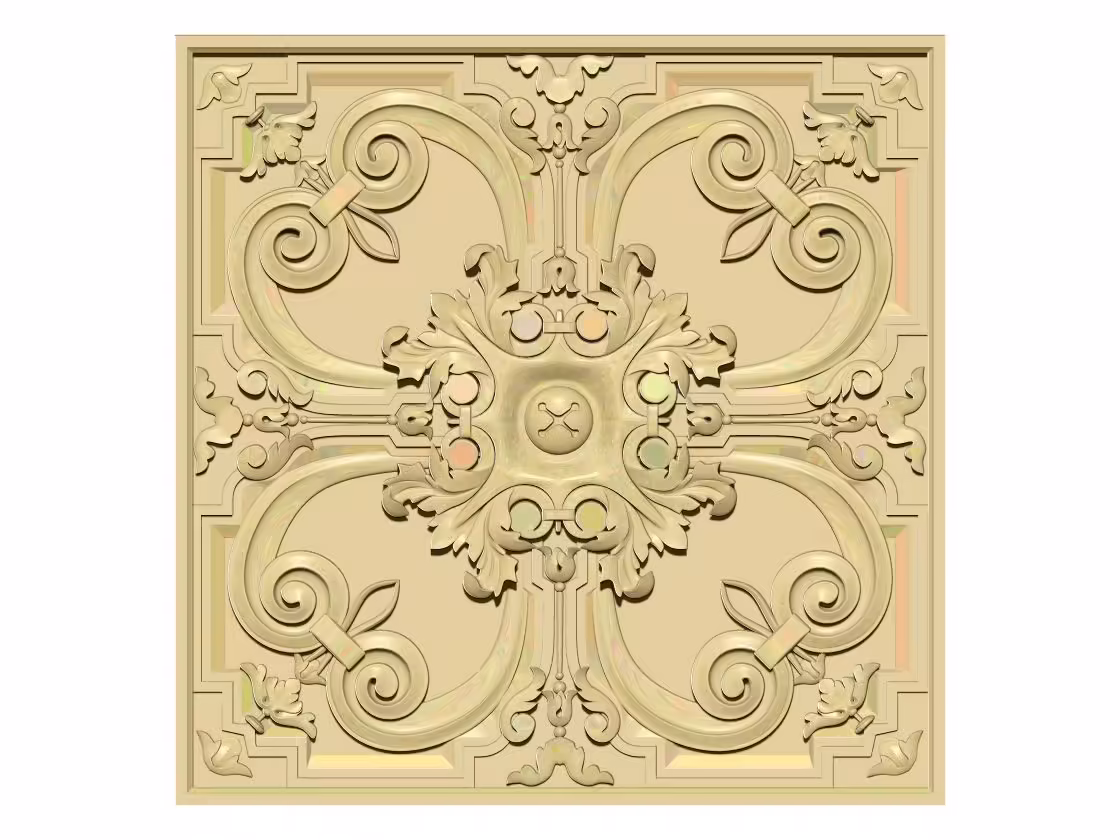 Rectangle Design For Wood Carving Stl File Free Download A000274