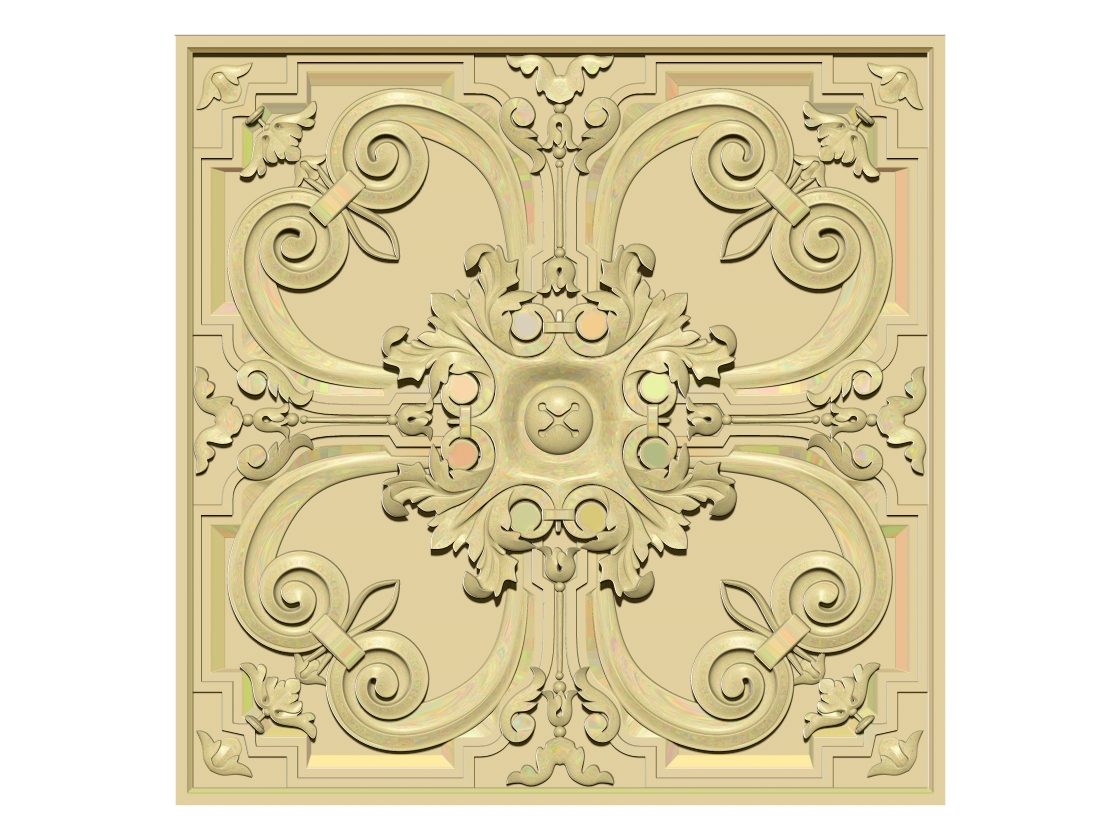 Rectangle Design For Wood Carving Stl File Free Download A000274