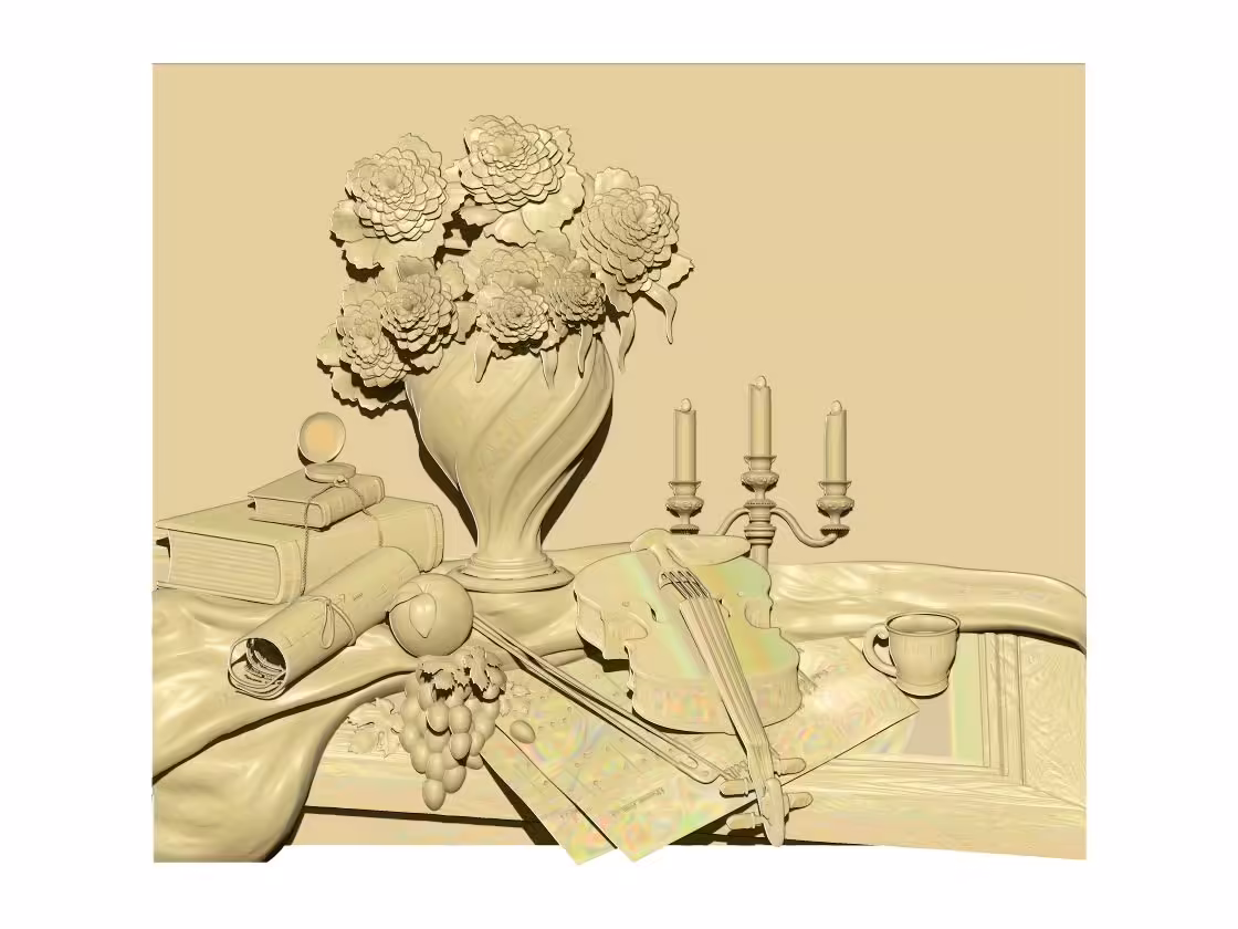 3d Art Painting Design Stl File Free Download A000323