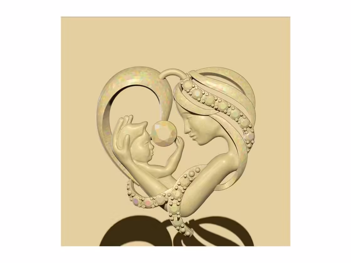 Baby And Mom Model Stl File Free Download A000332
