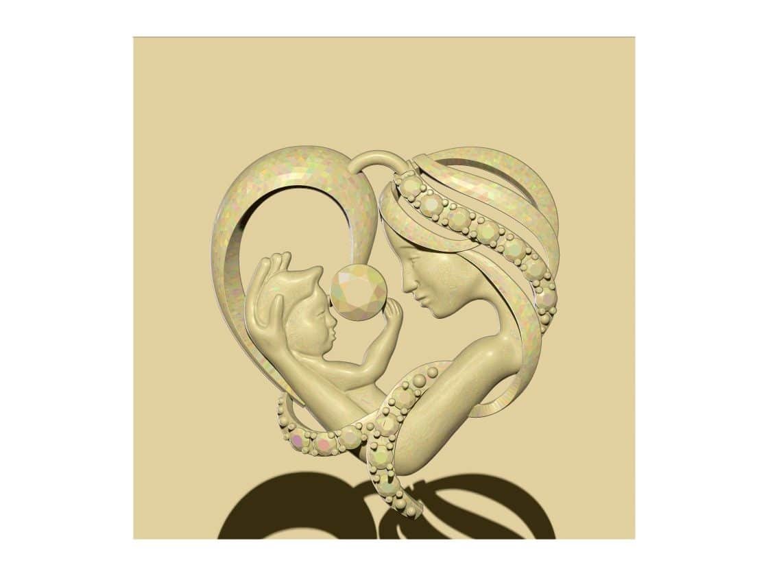 Baby And Mom Model Stl File Free Download A000332