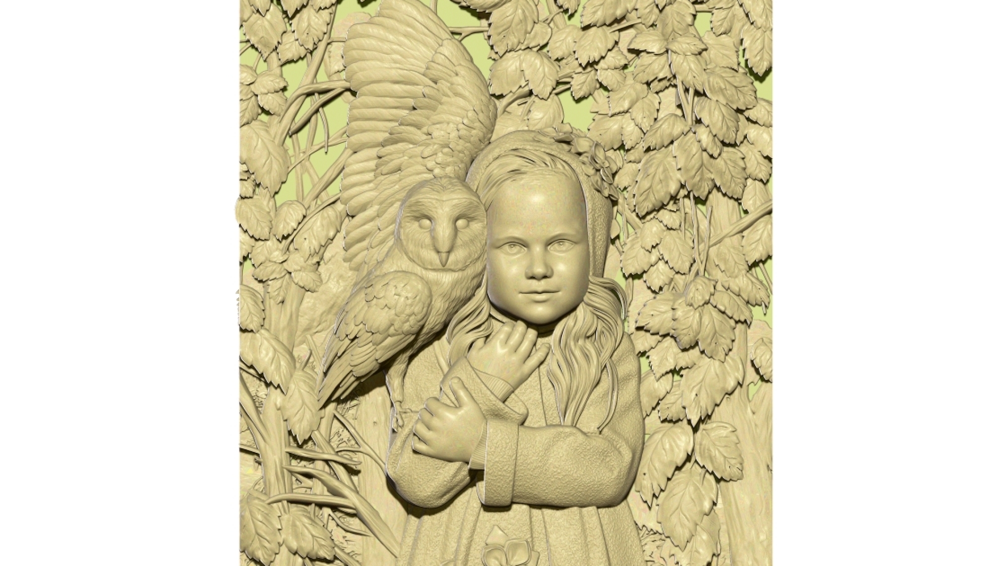 Baby With Owl Stl File Free Download A000329