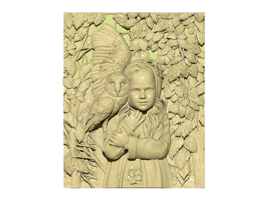 Baby With Owl Stl File Free Download A000329