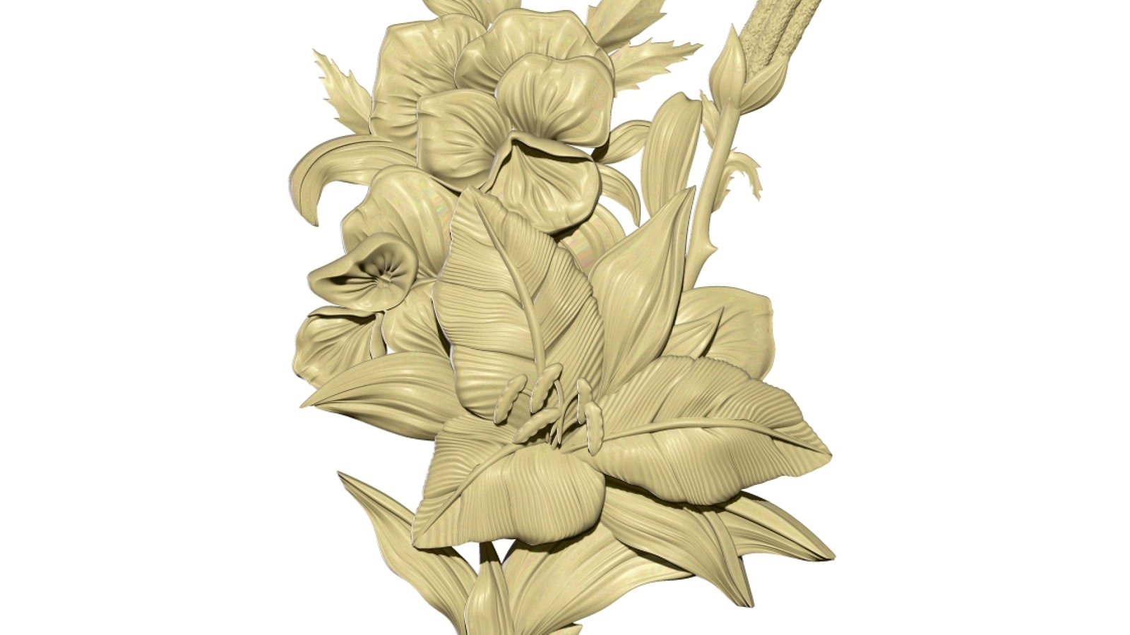 Flower For Wood Carving Stl File Free Download A000337