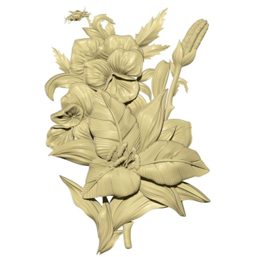 Flower For Wood Carving Stl File Free Download A000337