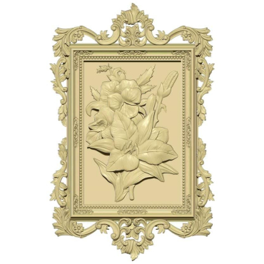 Flower With Frame Stl File Free Download A000328