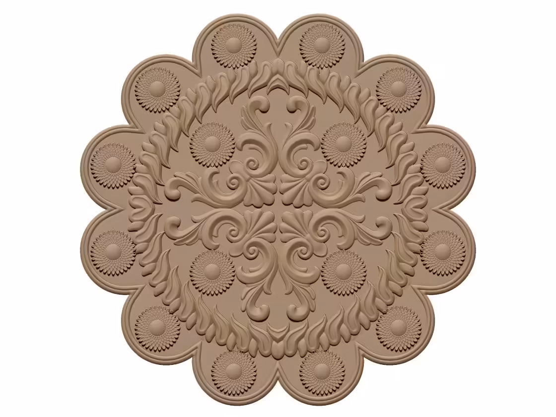 Mandala Design For Woodcarving Stl File Free Download A000346