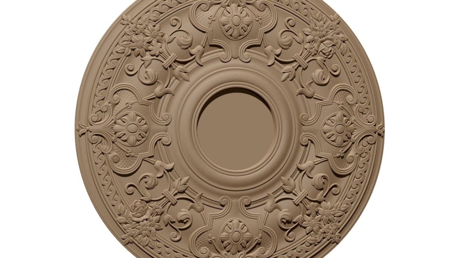 3d Ceiling Rose Design Download Stl File A000393