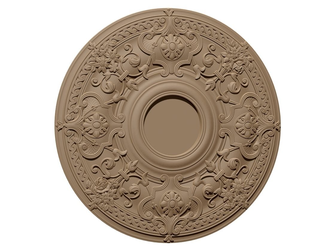 3d Ceiling Rose Design Download Stl File A000393