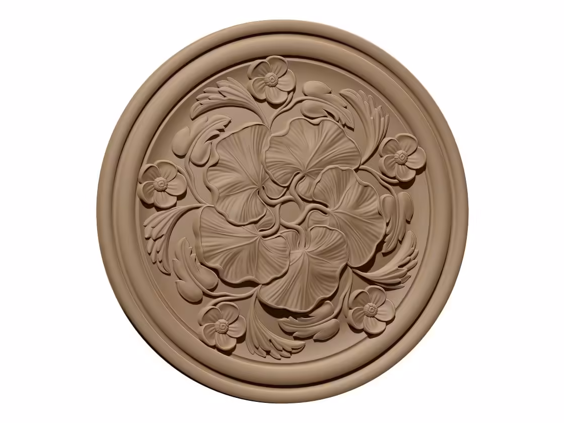 Ceiling Rose 3d Design Download Stl File A000394