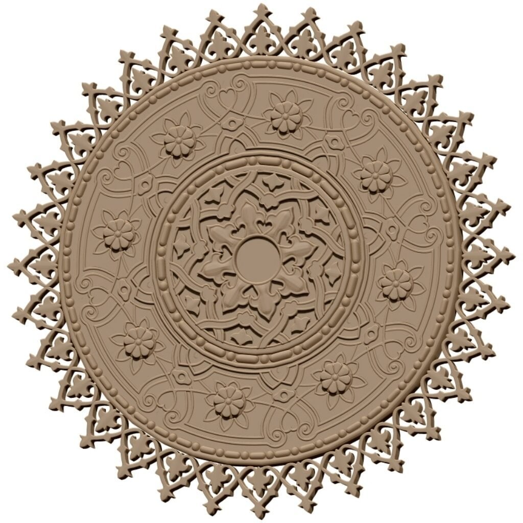 Ceiling Rose Design 3d Stl Model For Cnc Carving – A000409