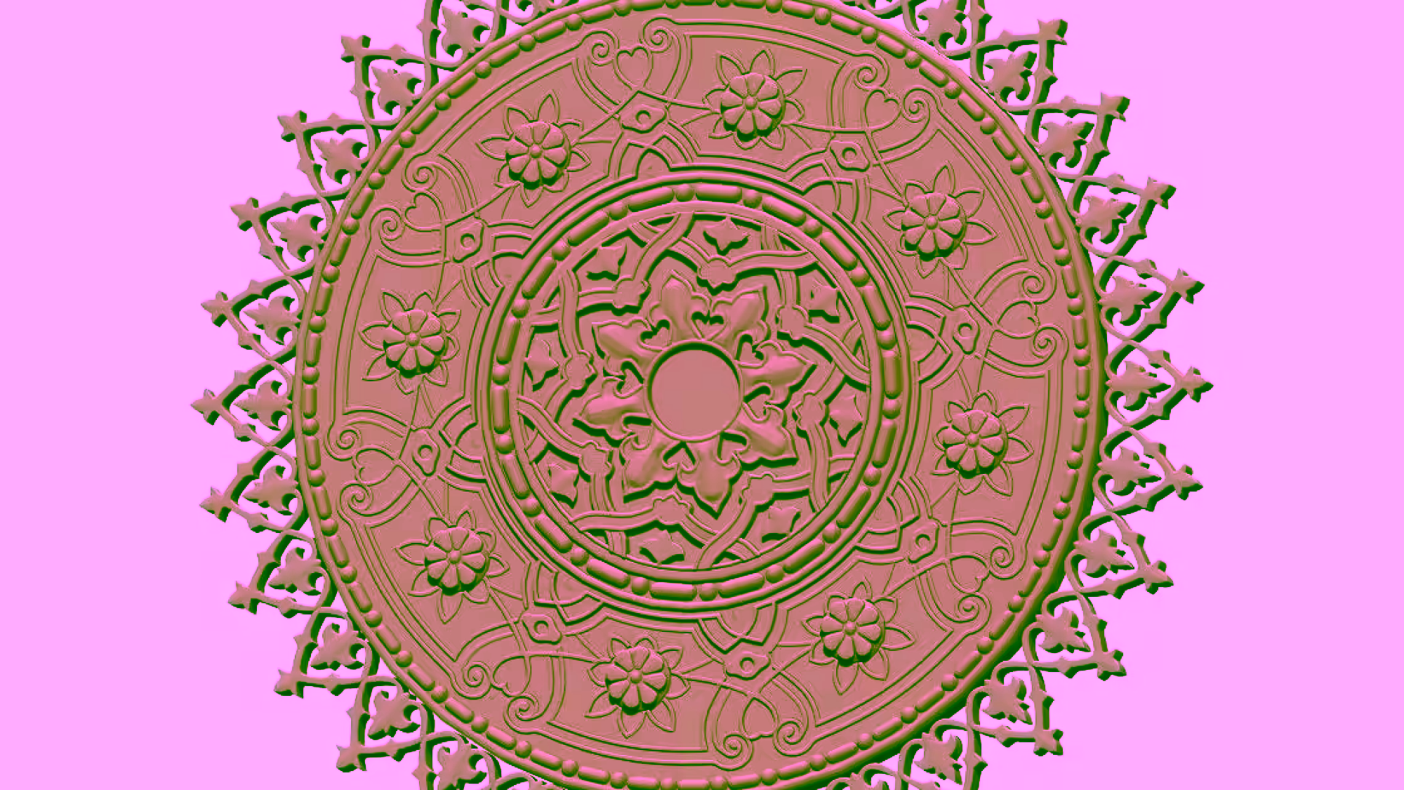 Ceiling Rose Design 3d Stl Model For Cnc Carving – A000409
