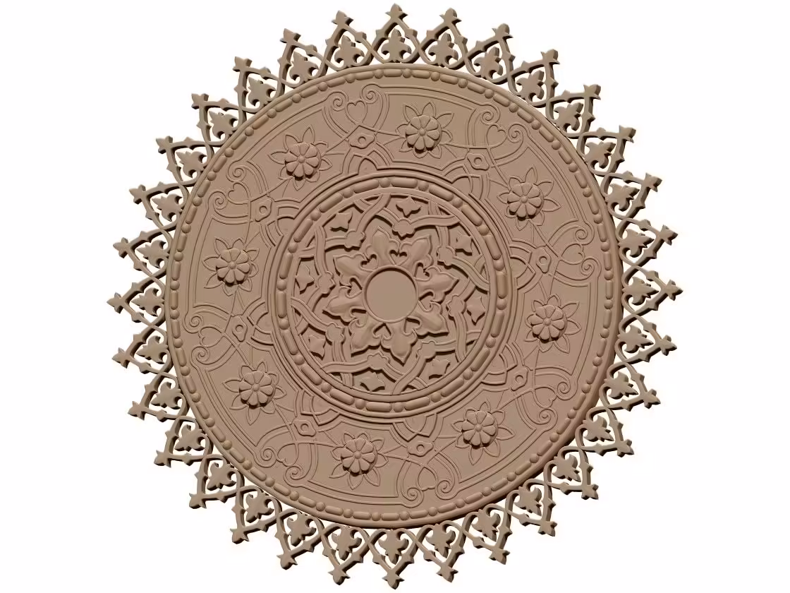 Ceiling Rose Design 3d Stl Model For Cnc Carving – A000409