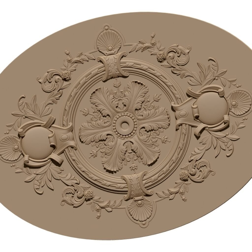 Ceiling Rose 3d Design Stl File For Cnc Carving – A000406