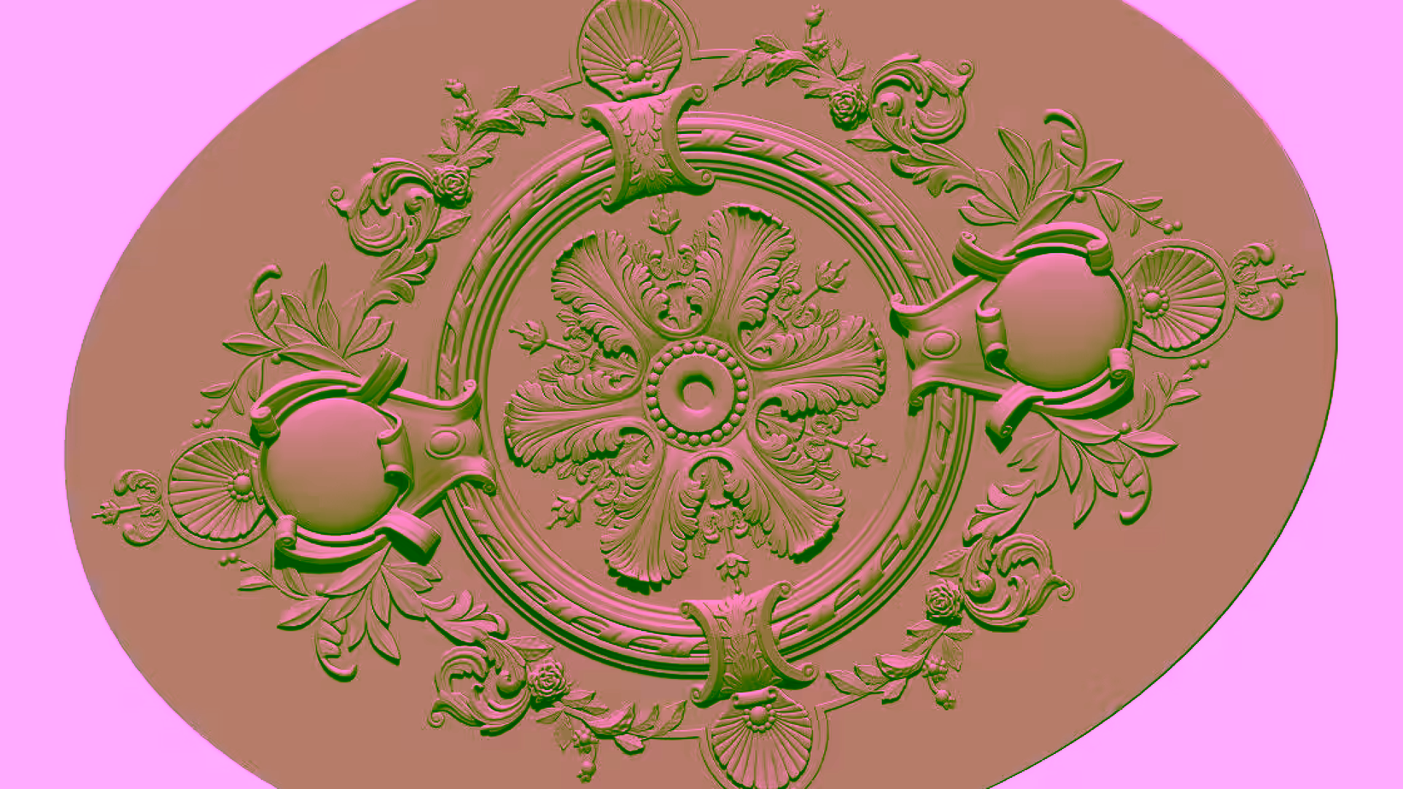 Ceiling Rose 3d Design Stl File For Cnc Carving – A000406