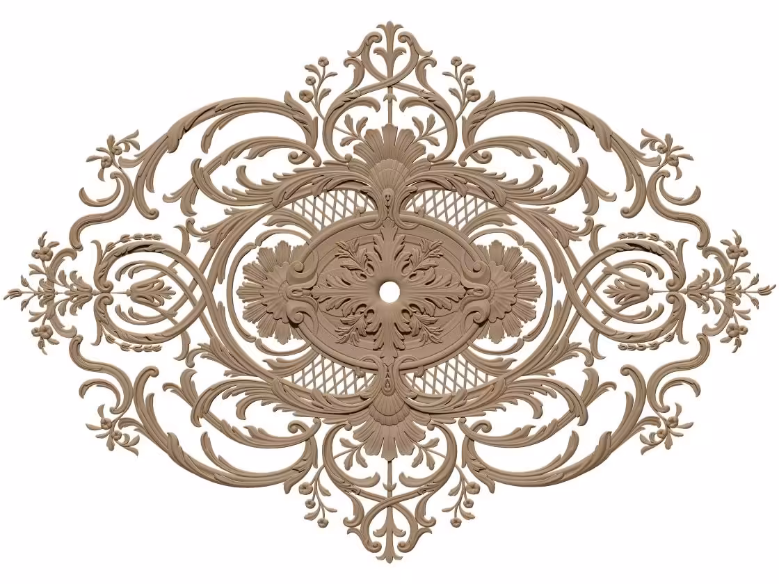 Ceiling Rose 3d Design Stl File Free Download – A000403