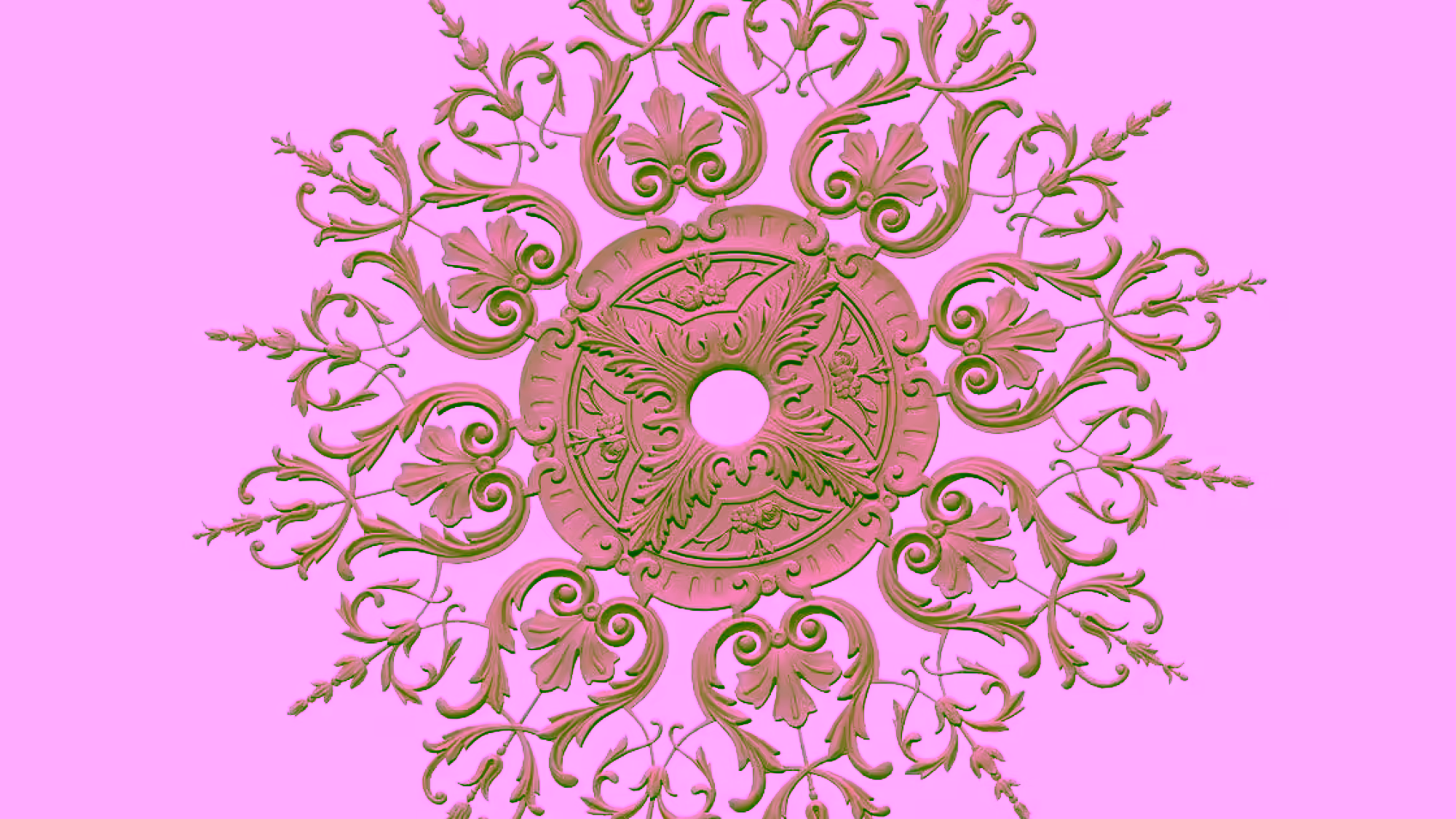 Ceiling Rose 3d Model Stl File For Cnc Carving – A000405